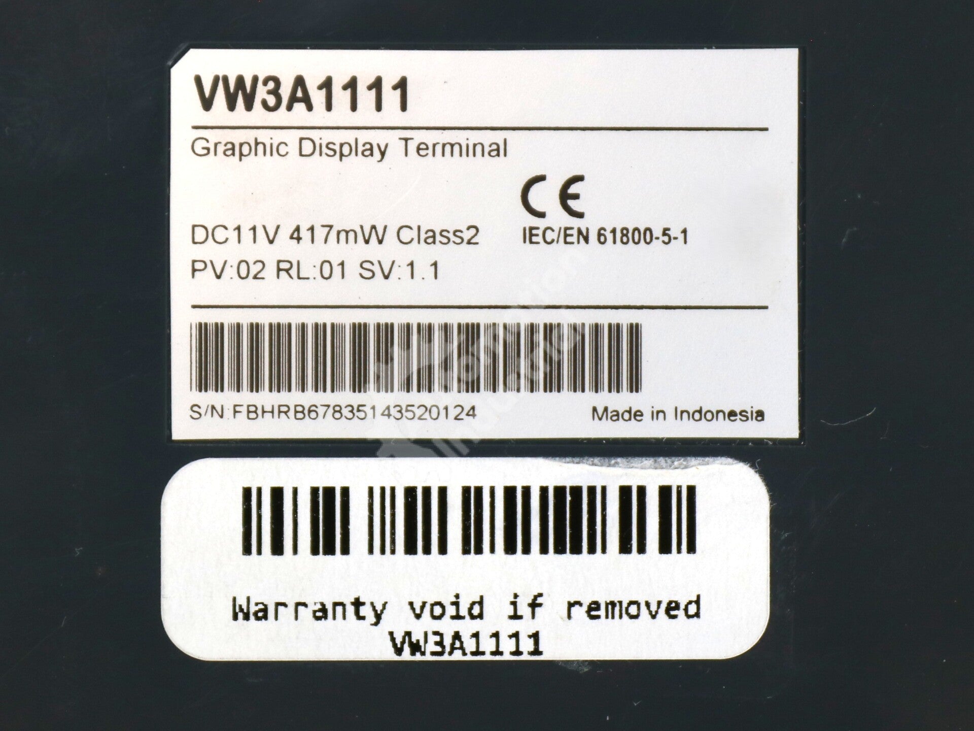 VW3A1111 By Schneider Electric Graphic Display Terminal with Keypad