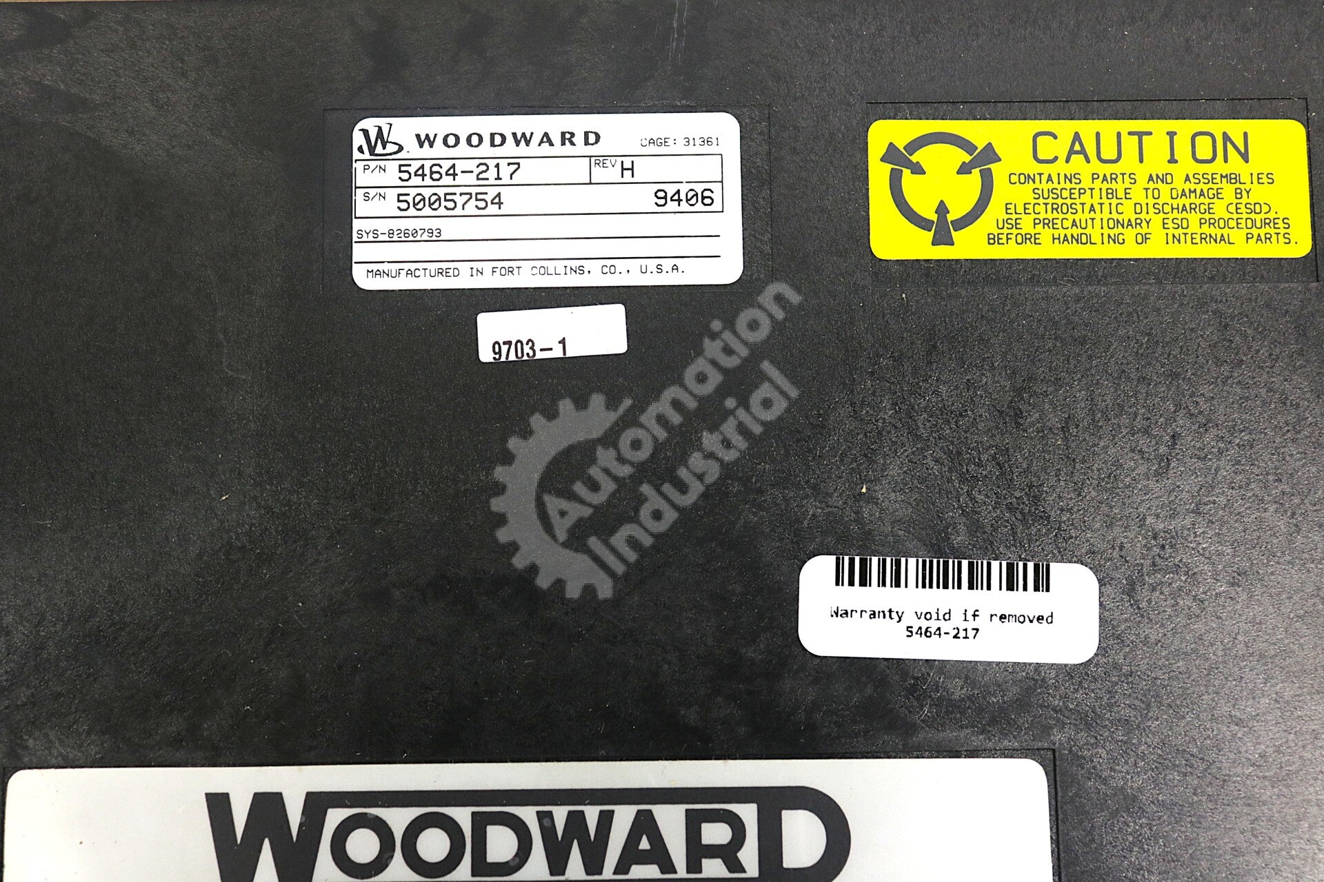 5464-217 By Woodward NetCon 5000 CPU 20MHZ Actuator Controller Module