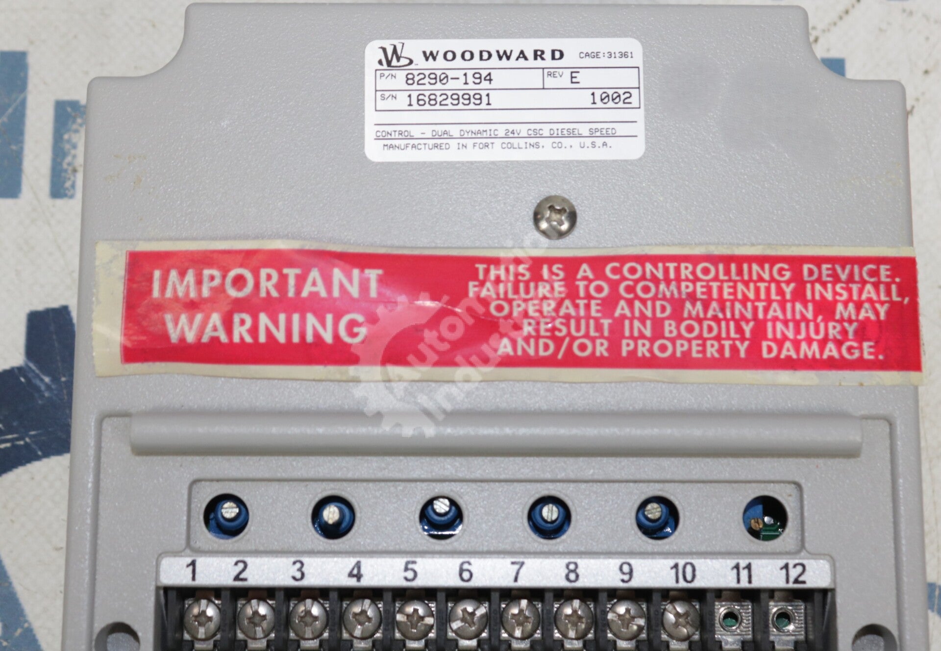 8290-194 By Woodward Compatible W/Diesel Engine EPG Speed Control Module