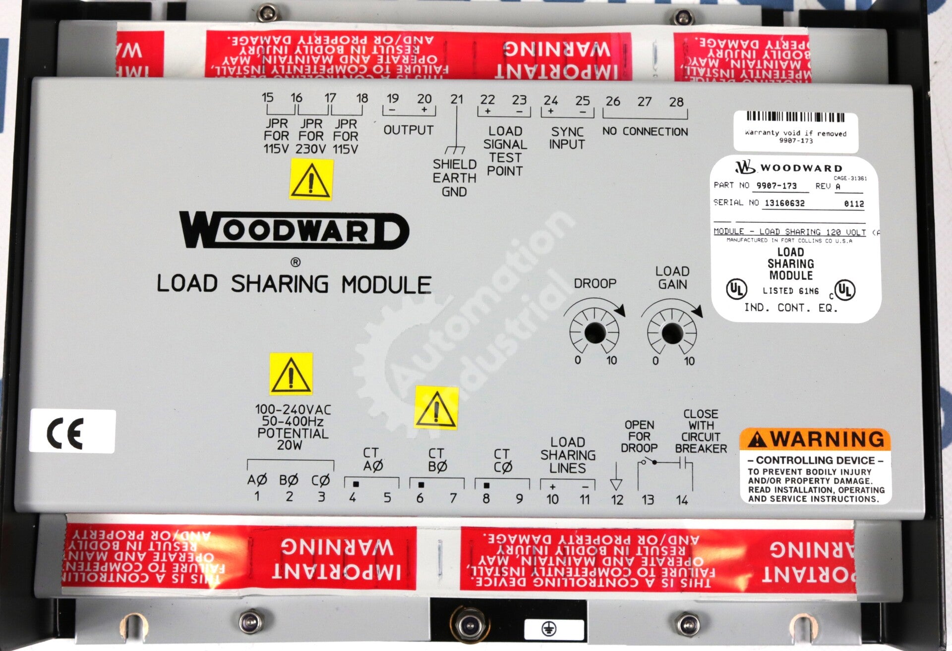 9907-173  By Woodward Load Sharing Module New Open Box