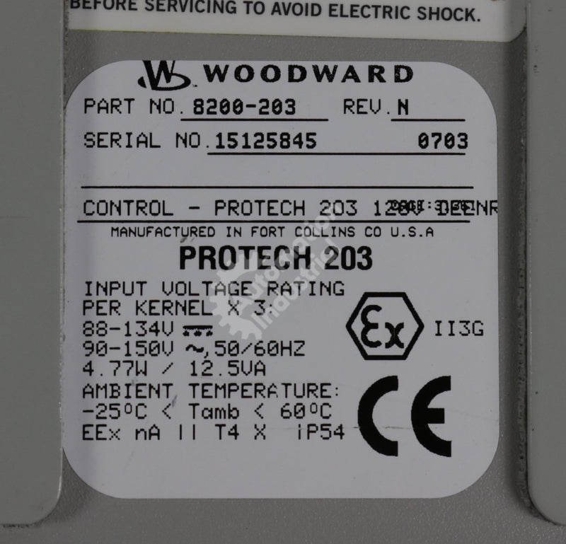 8200-203 by Woodward Over Speed protection System ProTech 203 Series