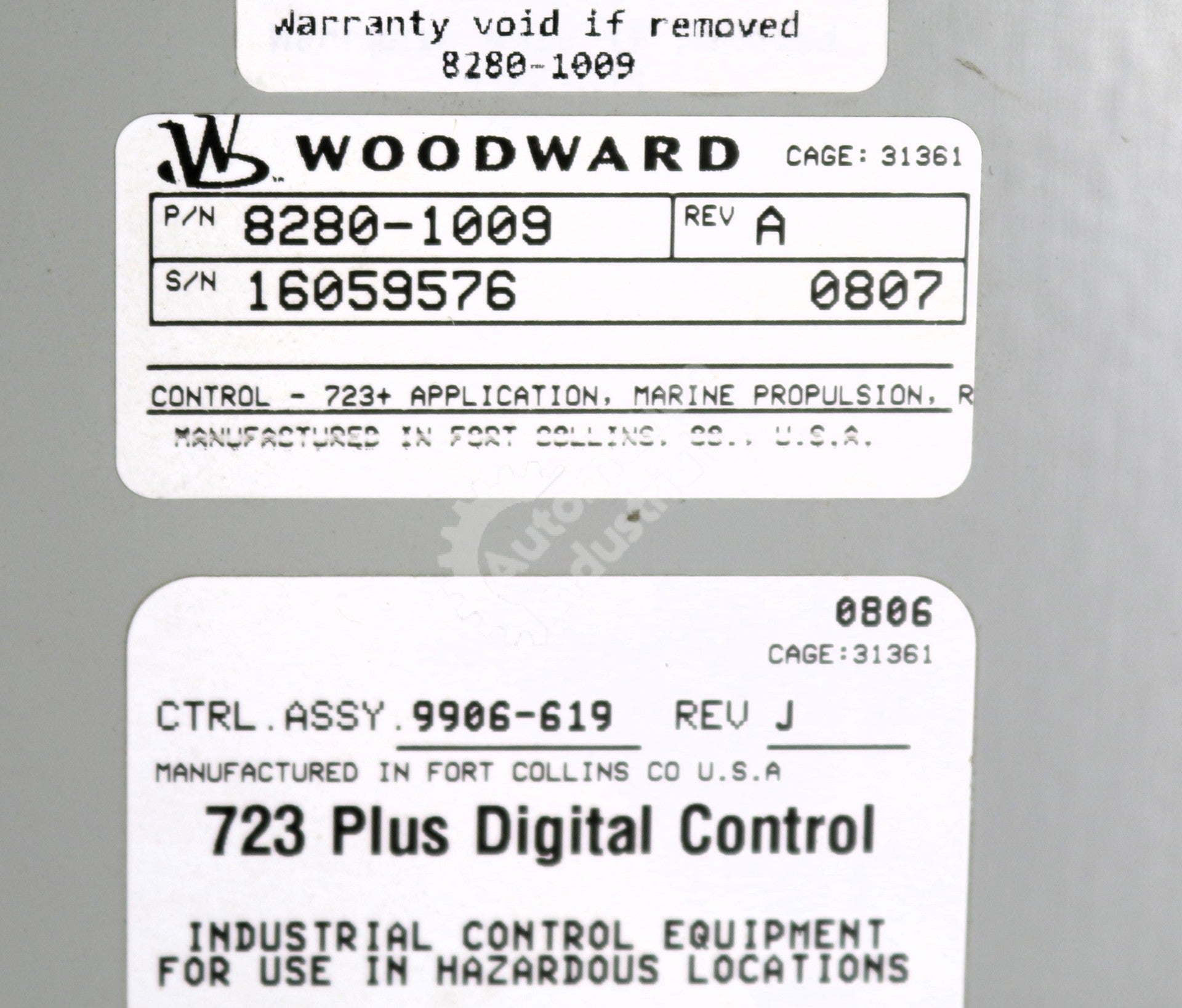 8280-1009 by Woodward Load Sharing Digital Synchronizer 723Plus Digital Control