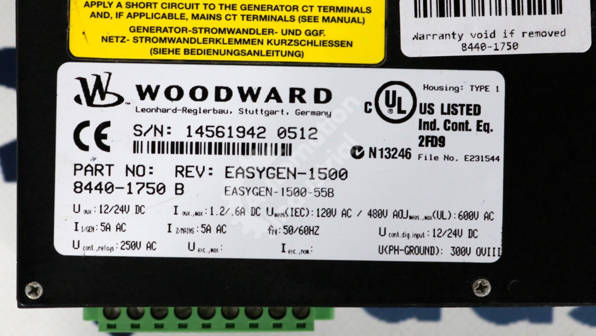 8440-1750 by Woodward EASYGEN-1500 Genset Controller EasyGen-1000 Series