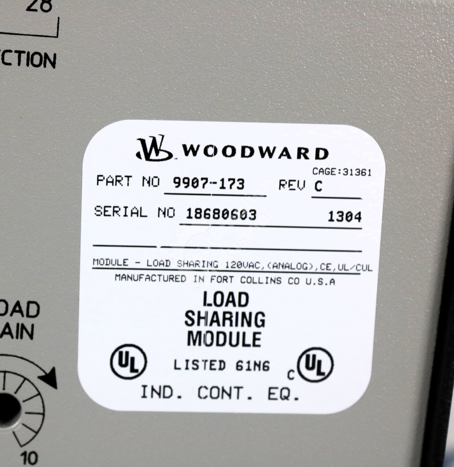 9907-173 by Woodward Load Sharing Module LSM Series