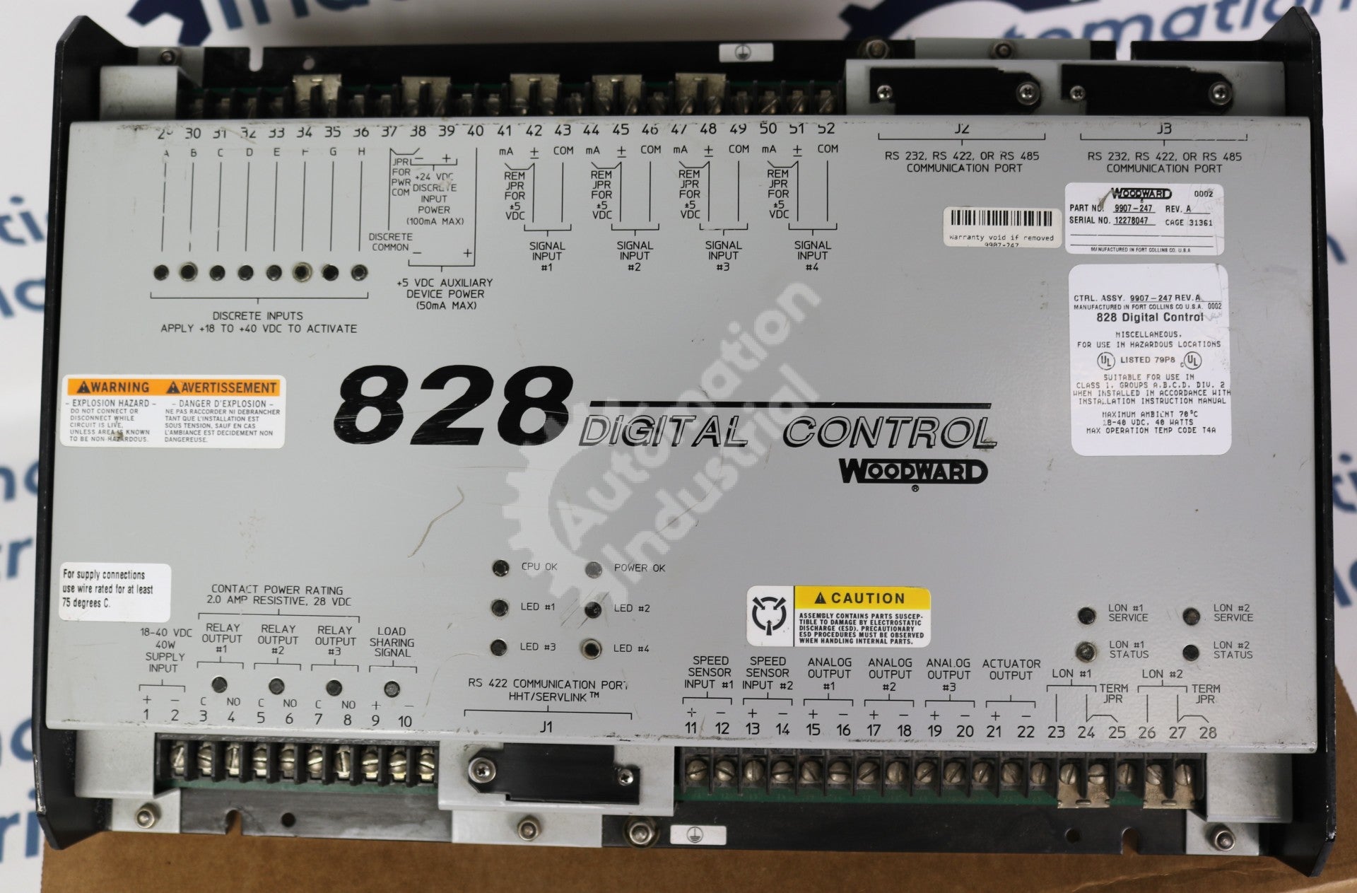 9907-247 by Woodward Load Sharing Control Module 723Plus Digital Control Series