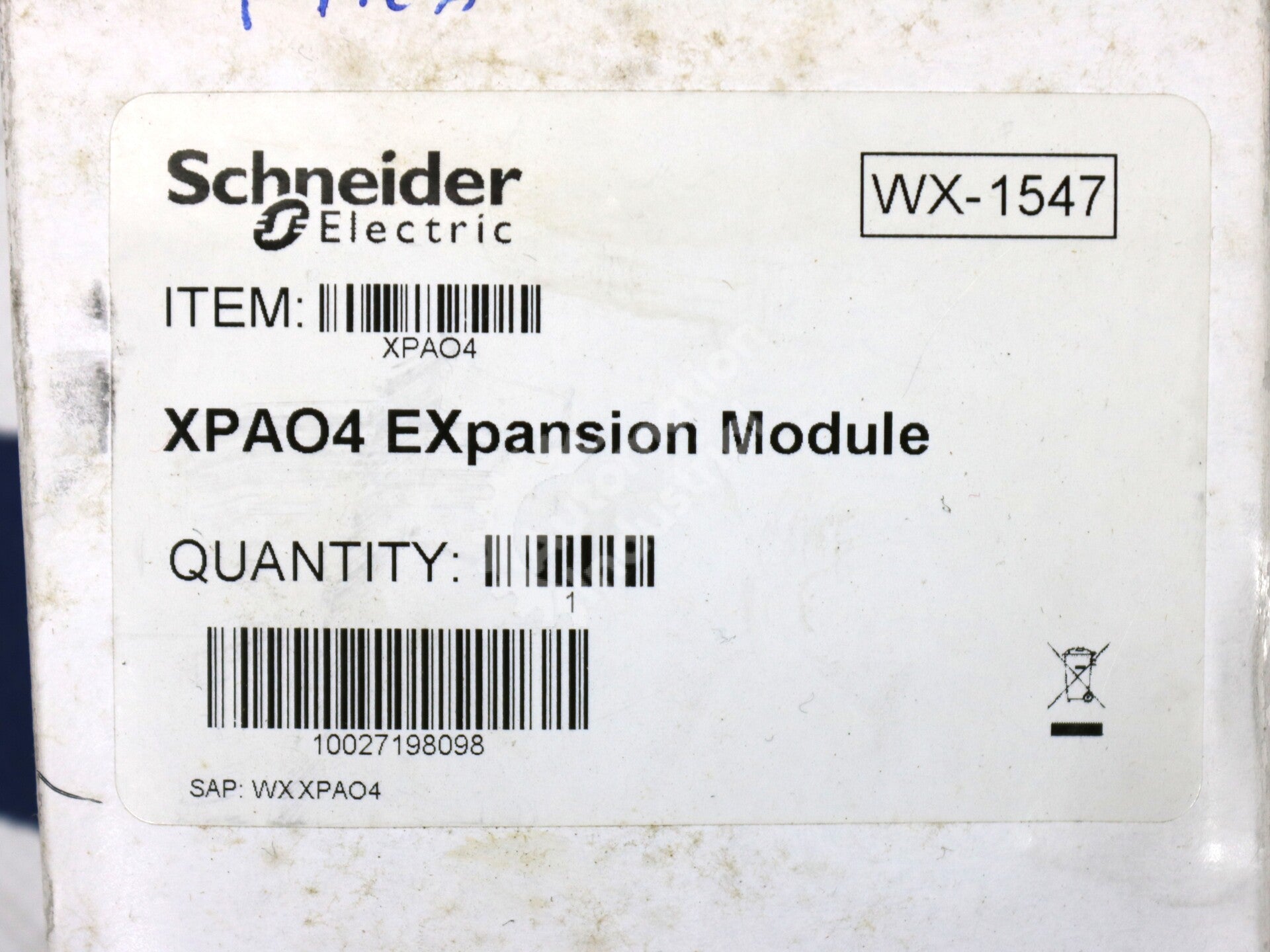 XPAO4 By Schneider Electric 4-Analog Output Expansion Module w/ Overrides NSFP