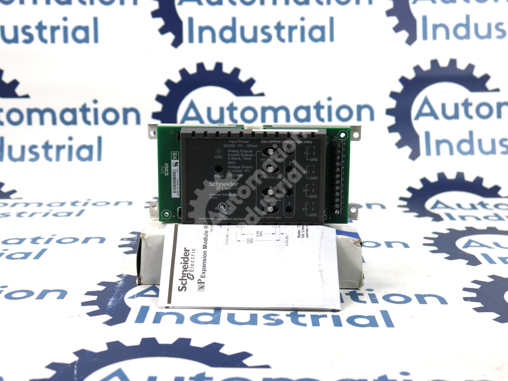XPAO4 By Schneider Electric 4-Analog Output Expansion Module w/ Overrides NSFP