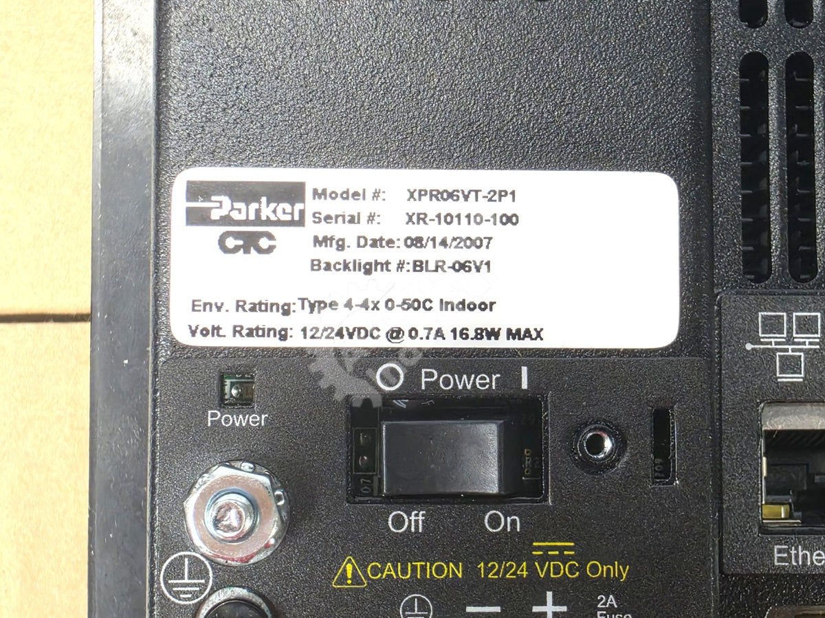 XPR06VT-2P1 By CTC Parker Automation 6in PowerStation Touchscreen Panel