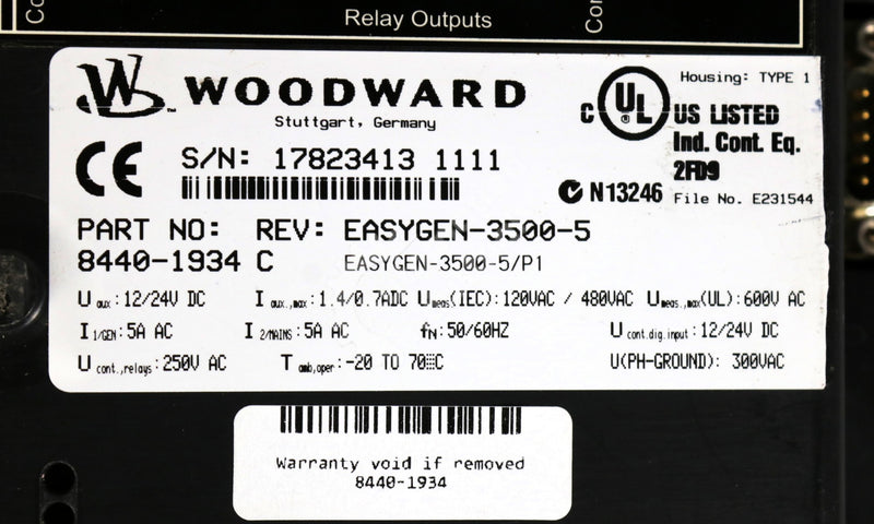 8440-1934 by Woodward EASYGEN-3200-5 Operator Interface EasyGen-3000 Series