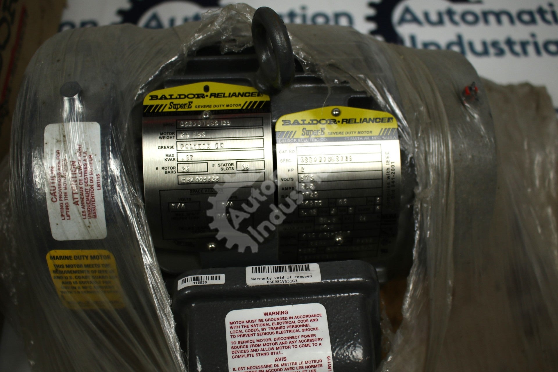 Baldor 05E981V651G3 2 HP Super-E Severe Duty Motor New Open Box