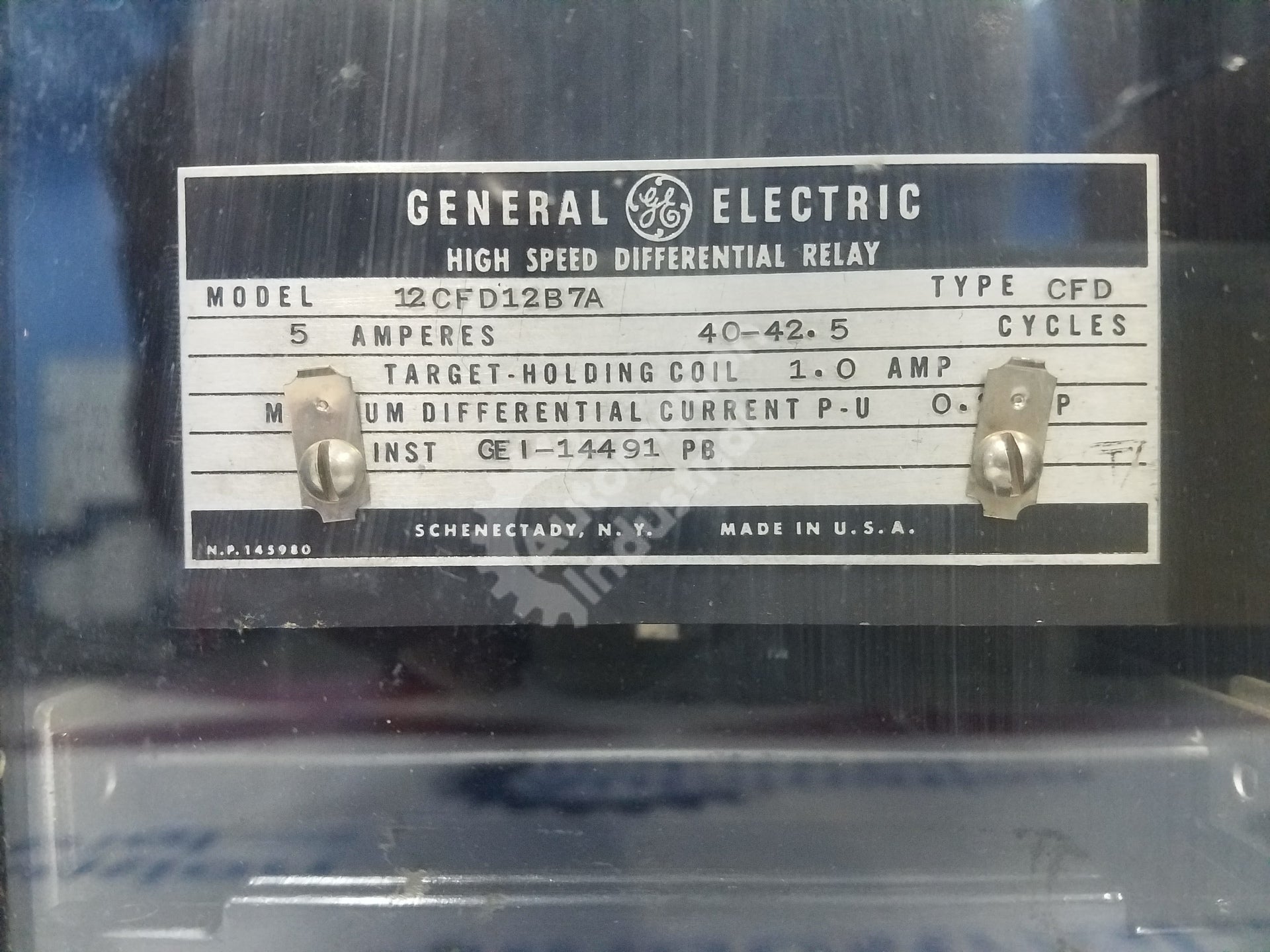 GE 12CFD12B7A High Speed Differential Relay