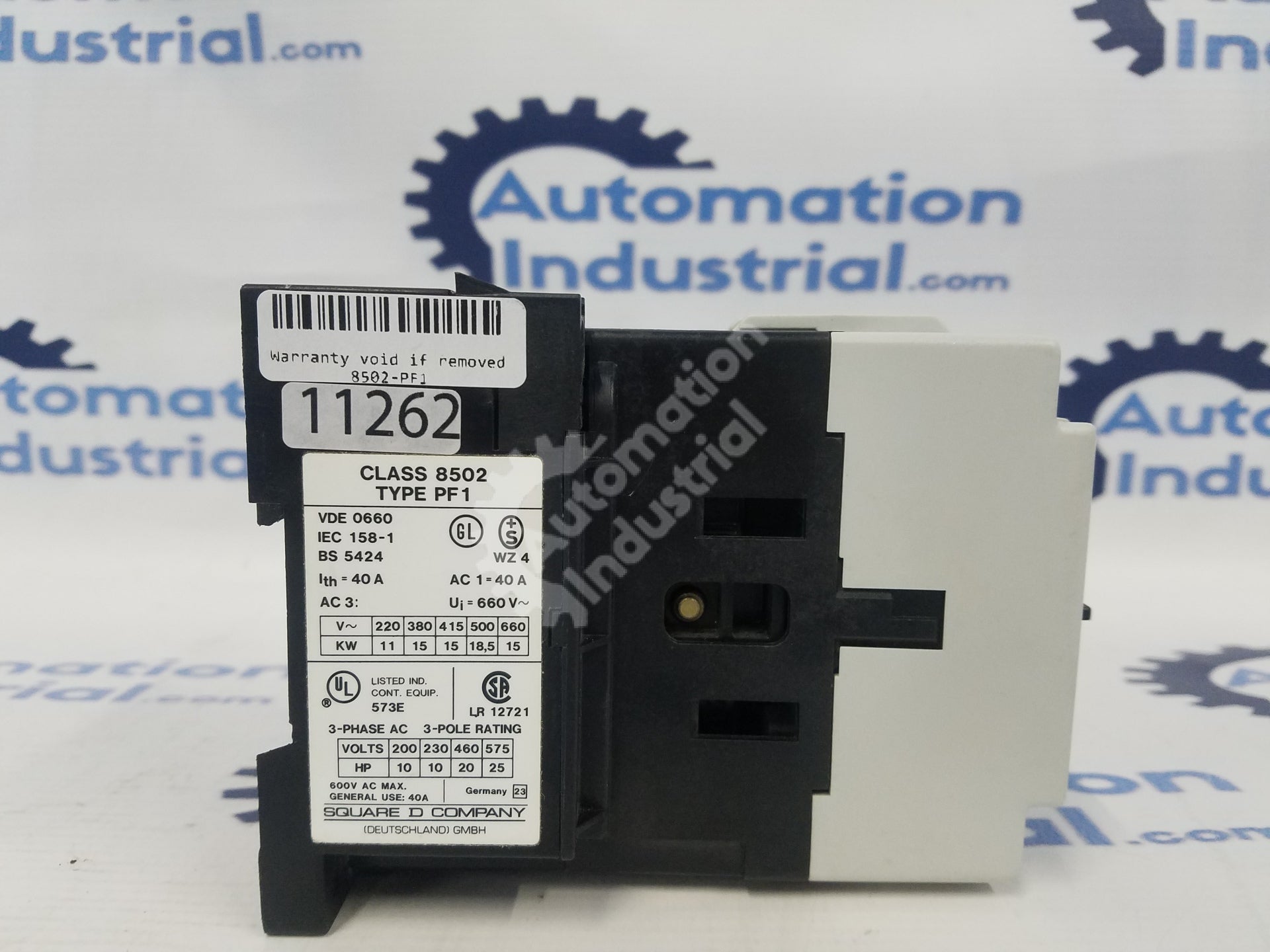 Square D 8592-PF1 VDE0660 IEC 158-1 BS5424