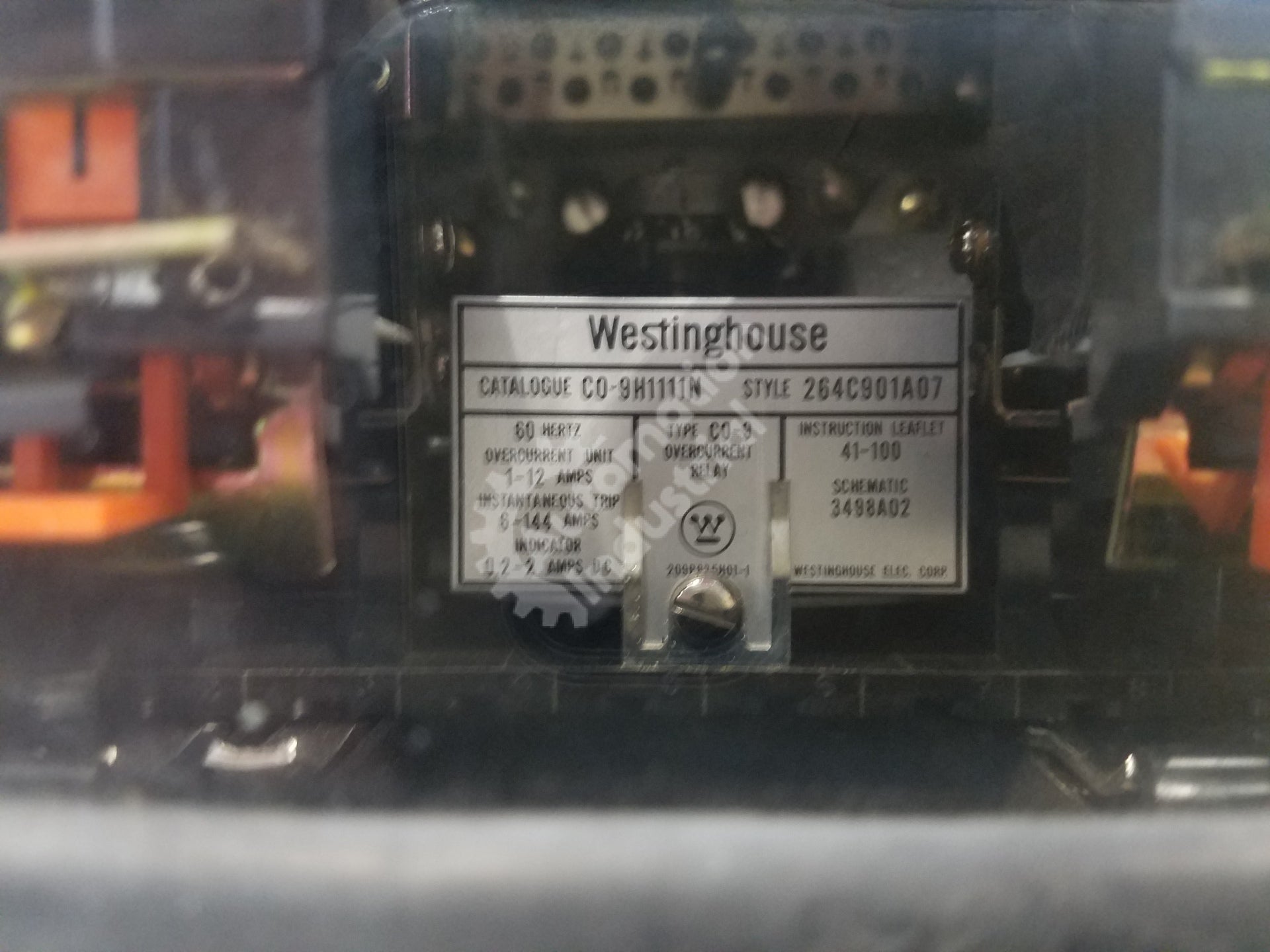 Westinghouse C0-9H1111N Overcurrent Relay