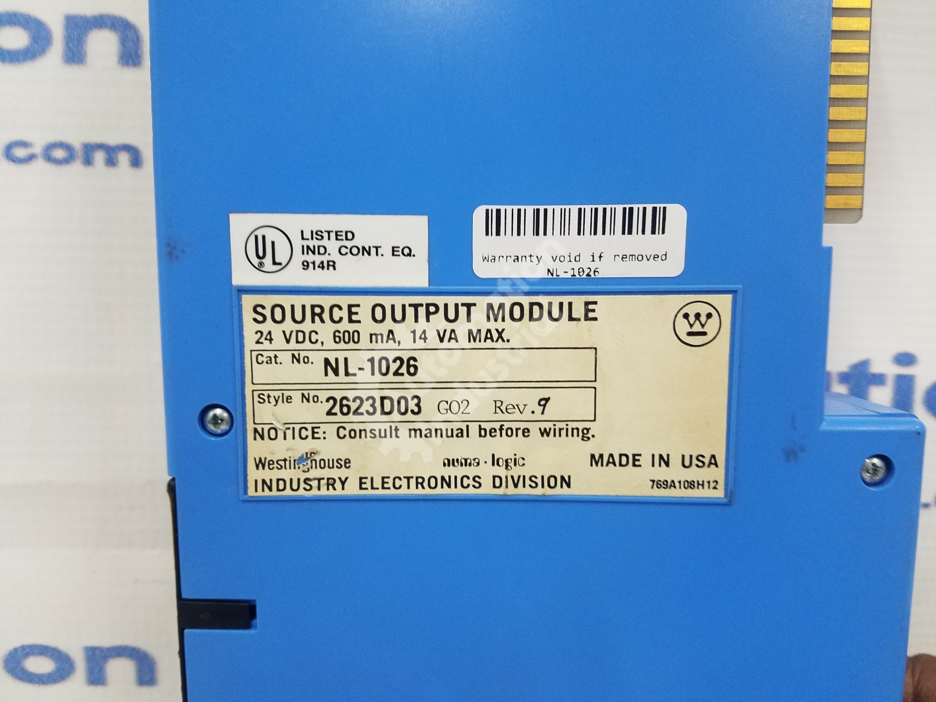 Westinghouse NL-1026 Output Module 24VCD