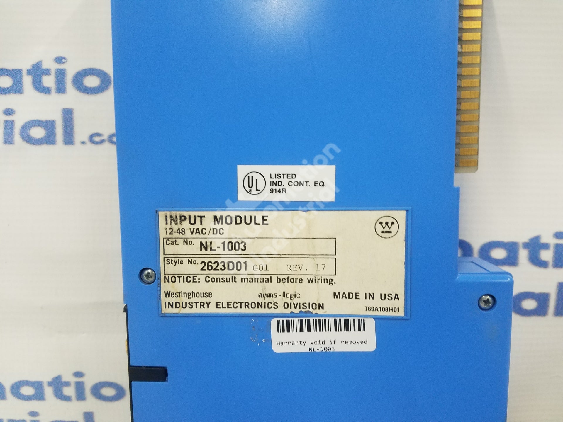 Westinghouse NL-1003 Input Module 12-48VAC/DC