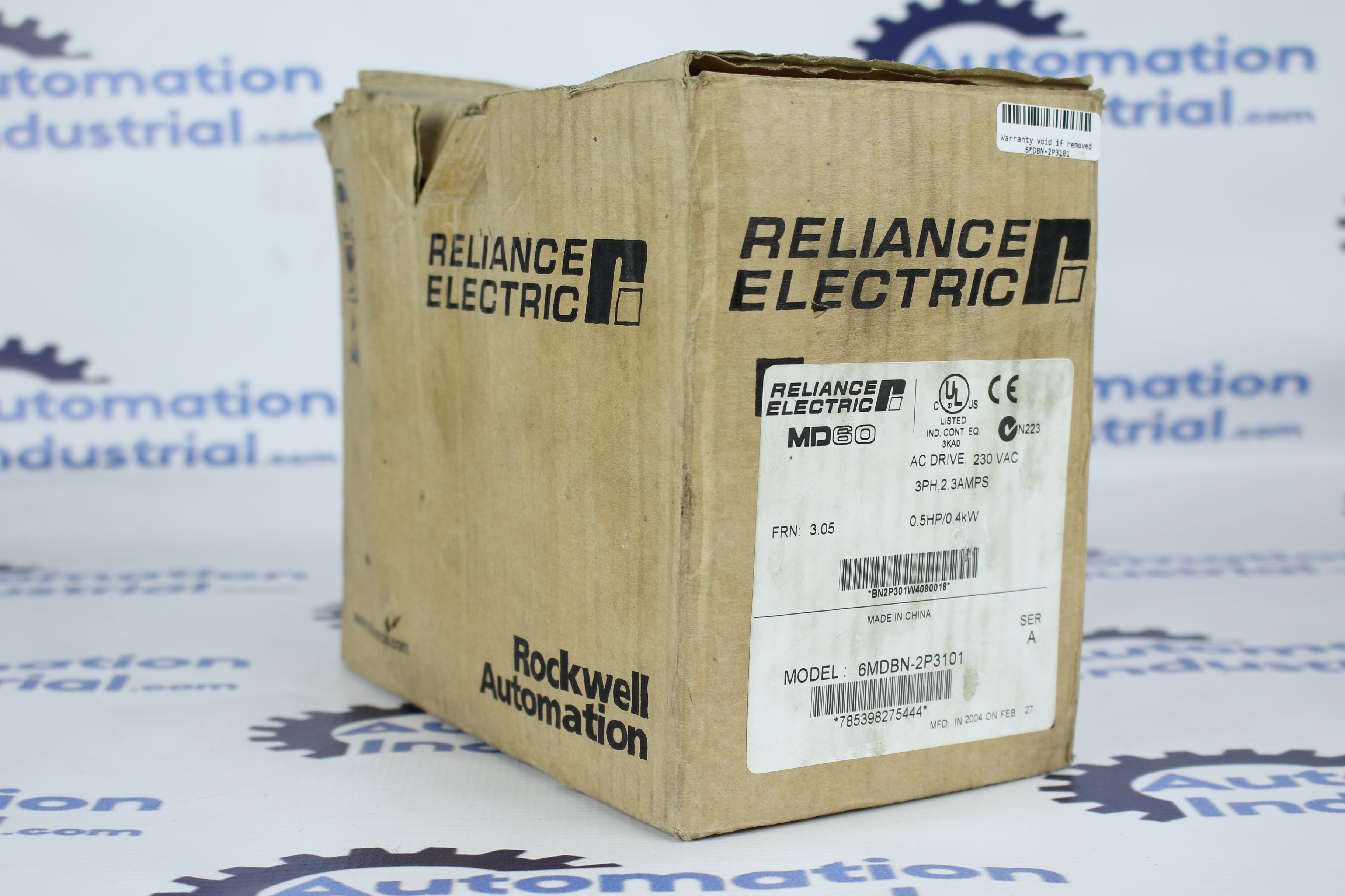 Reliance Electric MD60 6MDBN-2P3101 230VAC .5HP