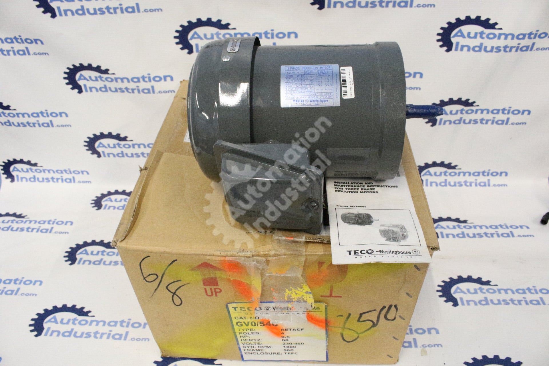 Teco Westinghouse AETACF 3-Phase Induction Motor GV0/54C