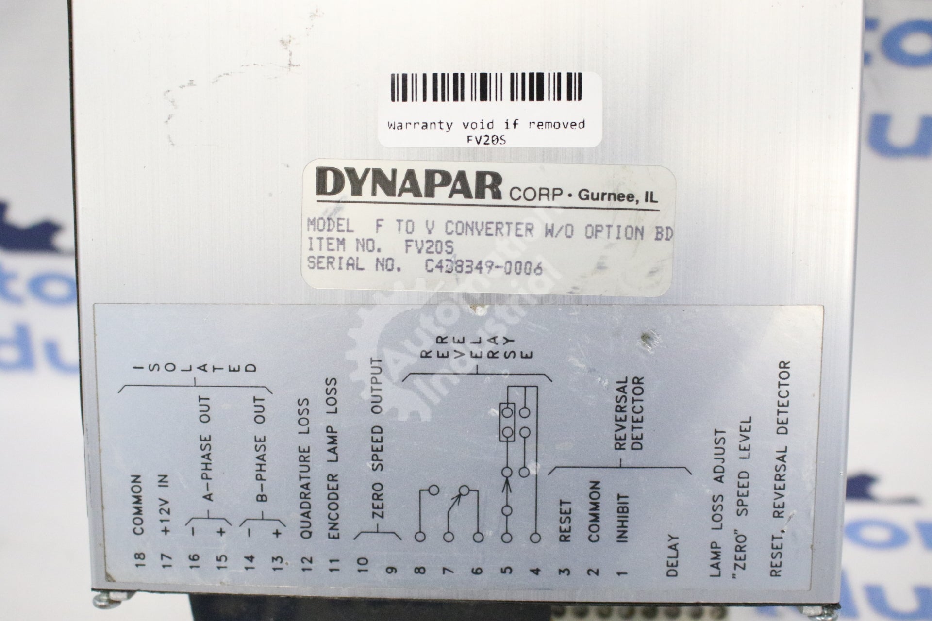 Dynapar FV20S F to V Converter W/O Option Board