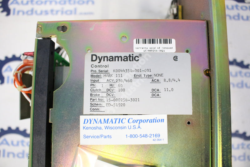 Dynamatic Eaton Mark III 15-000256-3021 Single Phase 230/460VAC