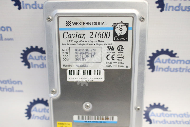 Western Digital WDAC21600-07H Caviar 21600 AT Compatible Intelligent Drive