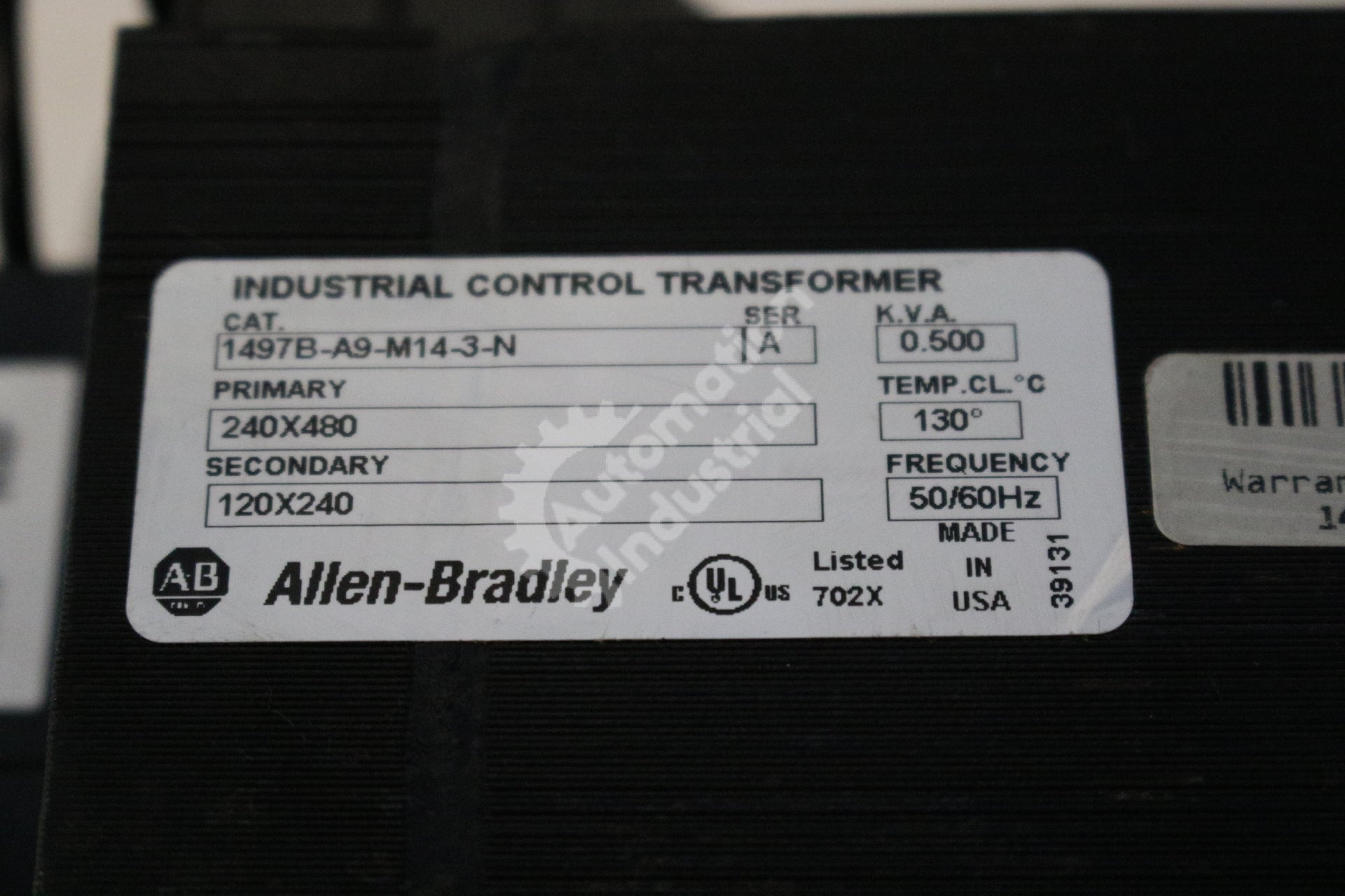 Allen Bradley 1497B-A9-M14-3-N Transformer