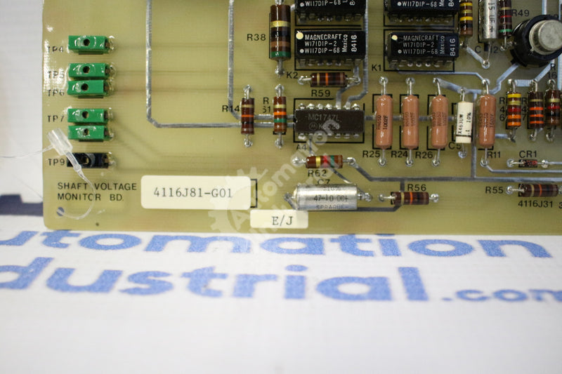 General Electric 4116J81 4116J81-G01 Shaft Voltage Control Monitor Board