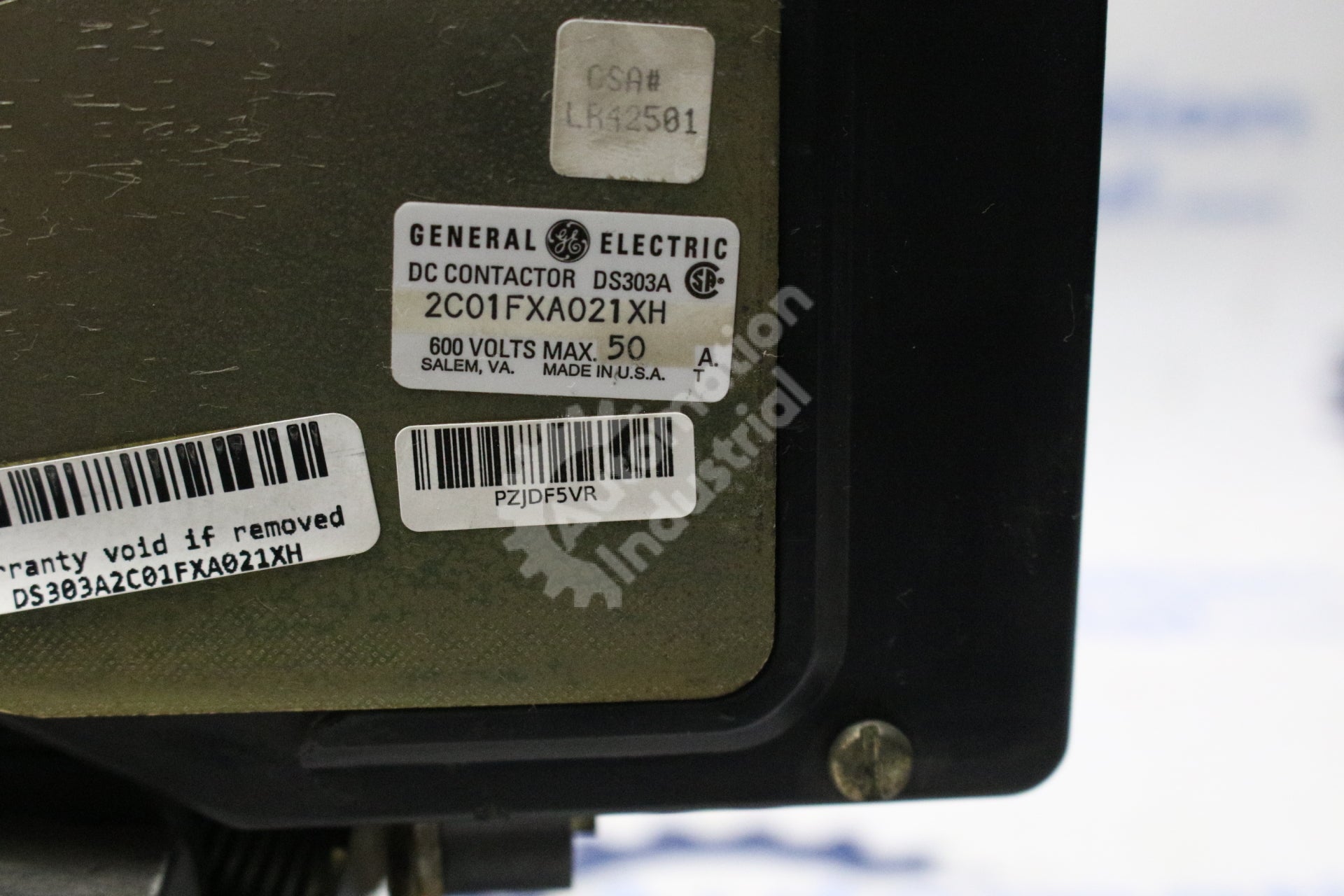 GE DS303A2C01FXA021 DS303A2C01FXA021XH 50AMP 600VAC 100VDC Contactor