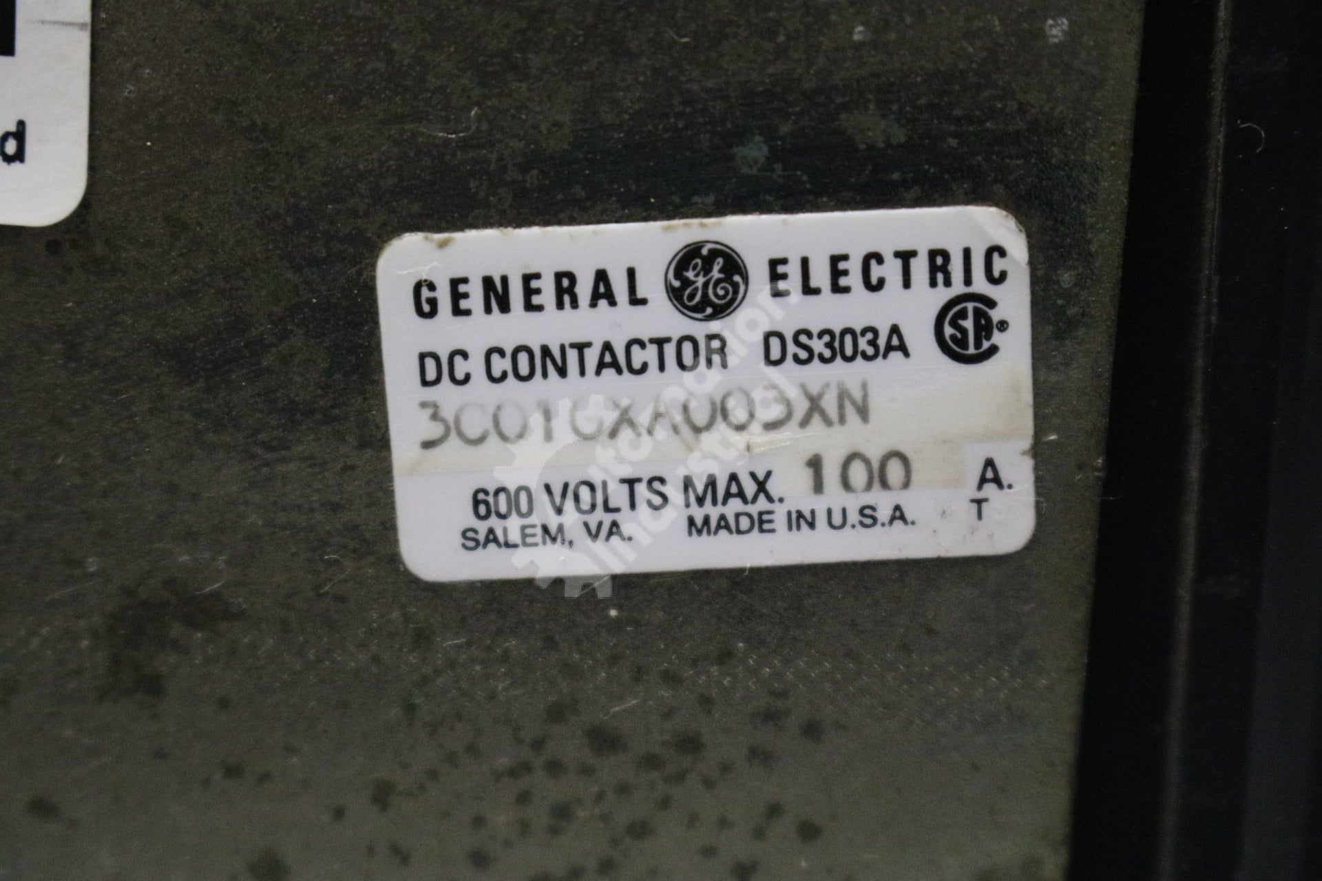 GE DS303A3C01GXA003 DS303A3C01GXA003XN 600V Contactor