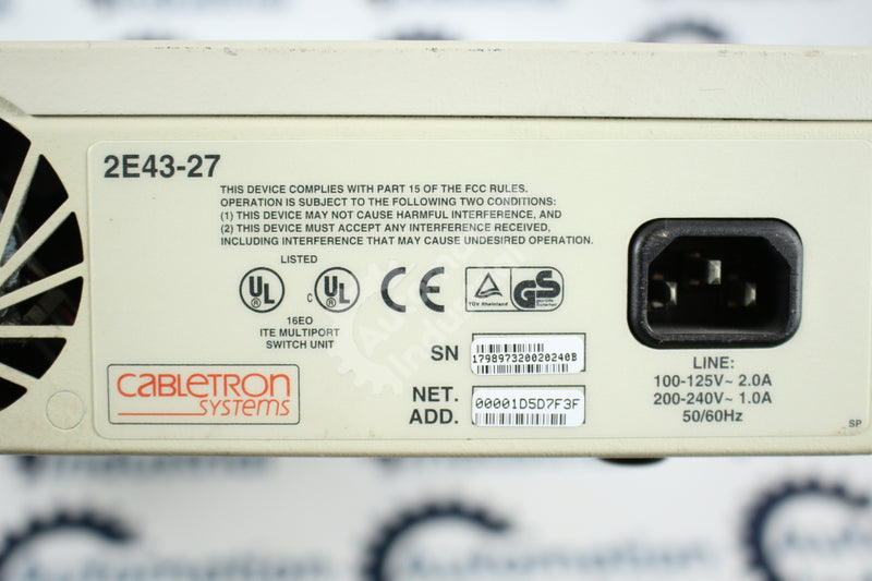 Cabletron 2E43-27 SmartSwitch 2200 Fast Ethernet WorkGroup Switch