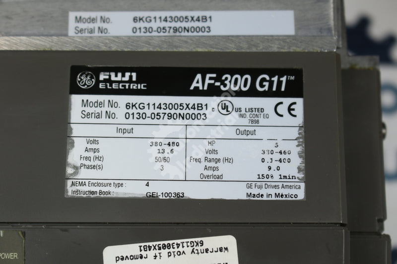 General Electric GE Fuji 6KG1143005X4B1 5HP AC Drive