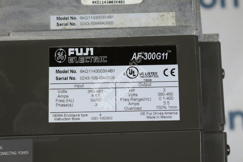 General Electric GE Fuji 6KG1143003X4B1 3HP AC Drive