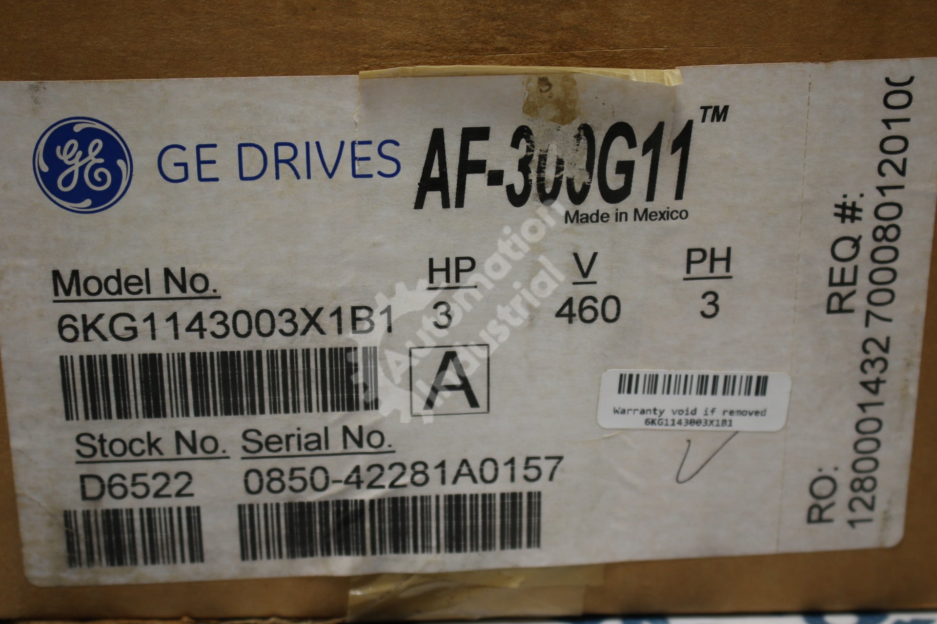 General Electric GE Fuji 6KG1143003X1B1 FRN2.2G11S-4 3HP AC Drive NEW