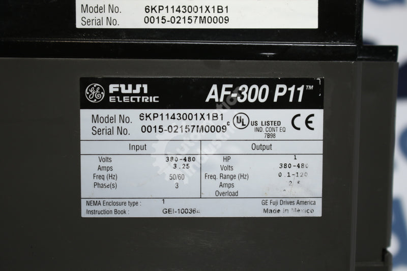 General Electric GE Fuji 6KP1143001X1B1 1HP 460V AC Drive