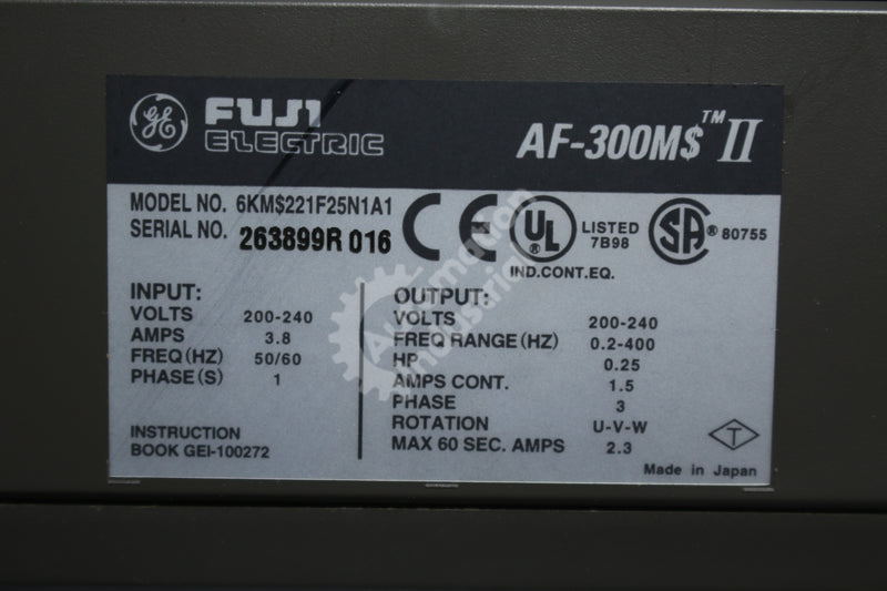 General Electric GE Fuji 6KM$221F25N1A1 6KMS221F25N1A1 AC Inverter Drive NEW
