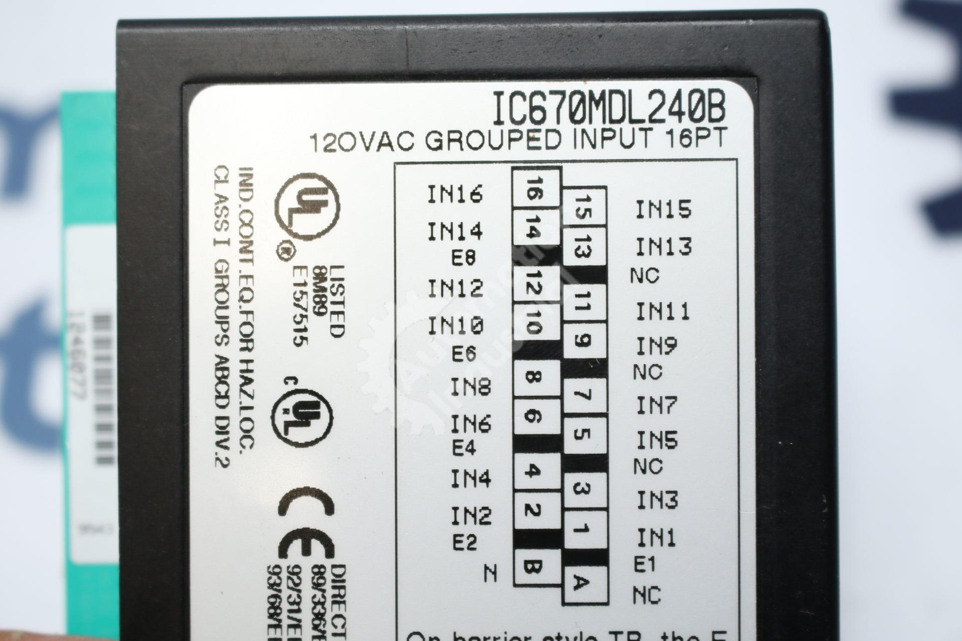 GE Fanuc IC670MDL240 IC670MDL240B Discrete Input Module