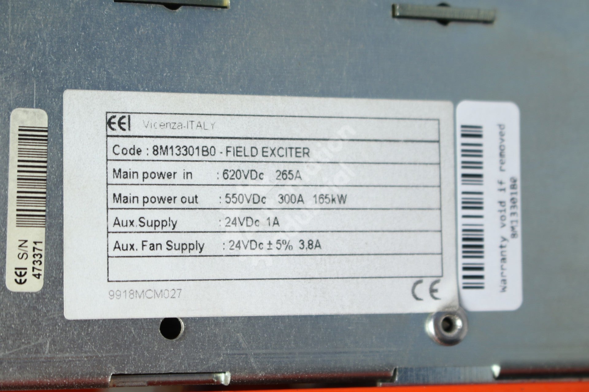 EEI 8M13301B0 Field Exciter 620VDc