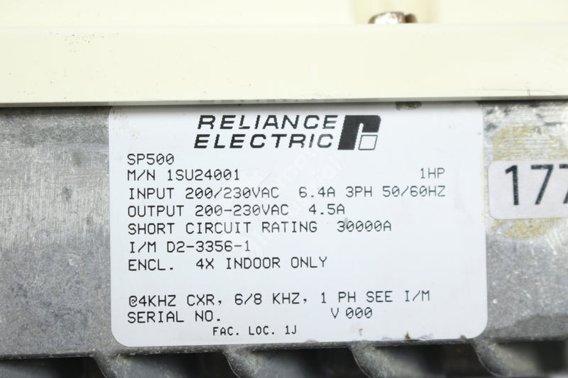 Reliance Electric 1SU24001 1HP 200-230VAC Easy Clean Plus SP500 AC Drive