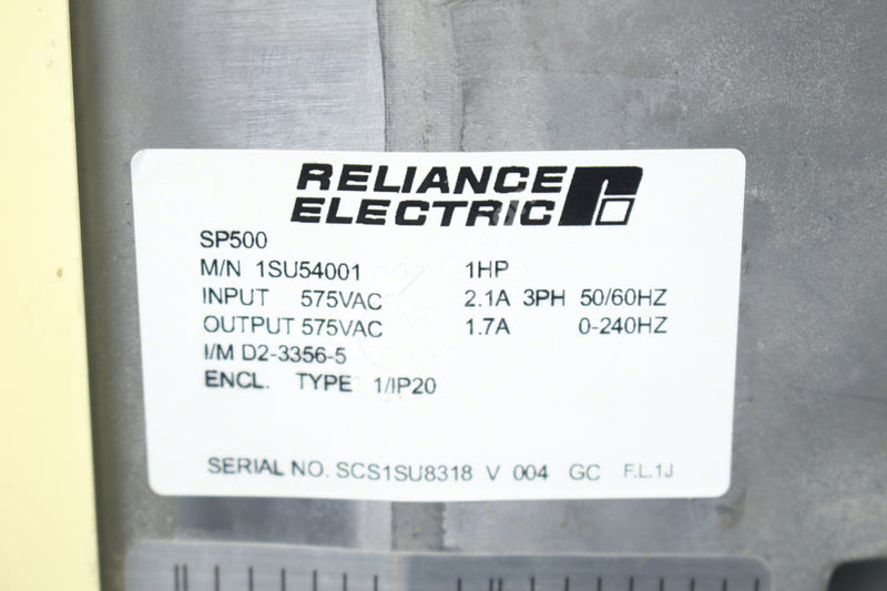 Reliance Electric 1SU54001 SP500 575VAC 1HP AC Drive