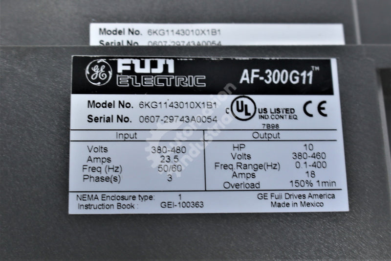 General Electric GE Fuji 380-460VAC 10HP Drive OPEN BOX