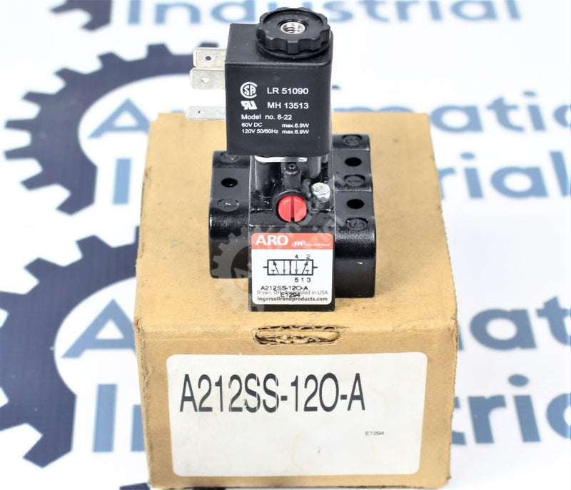 Ingersoll-Rand A212SS-120-A 4-Way 2-Position Solenoid Air Control Valve