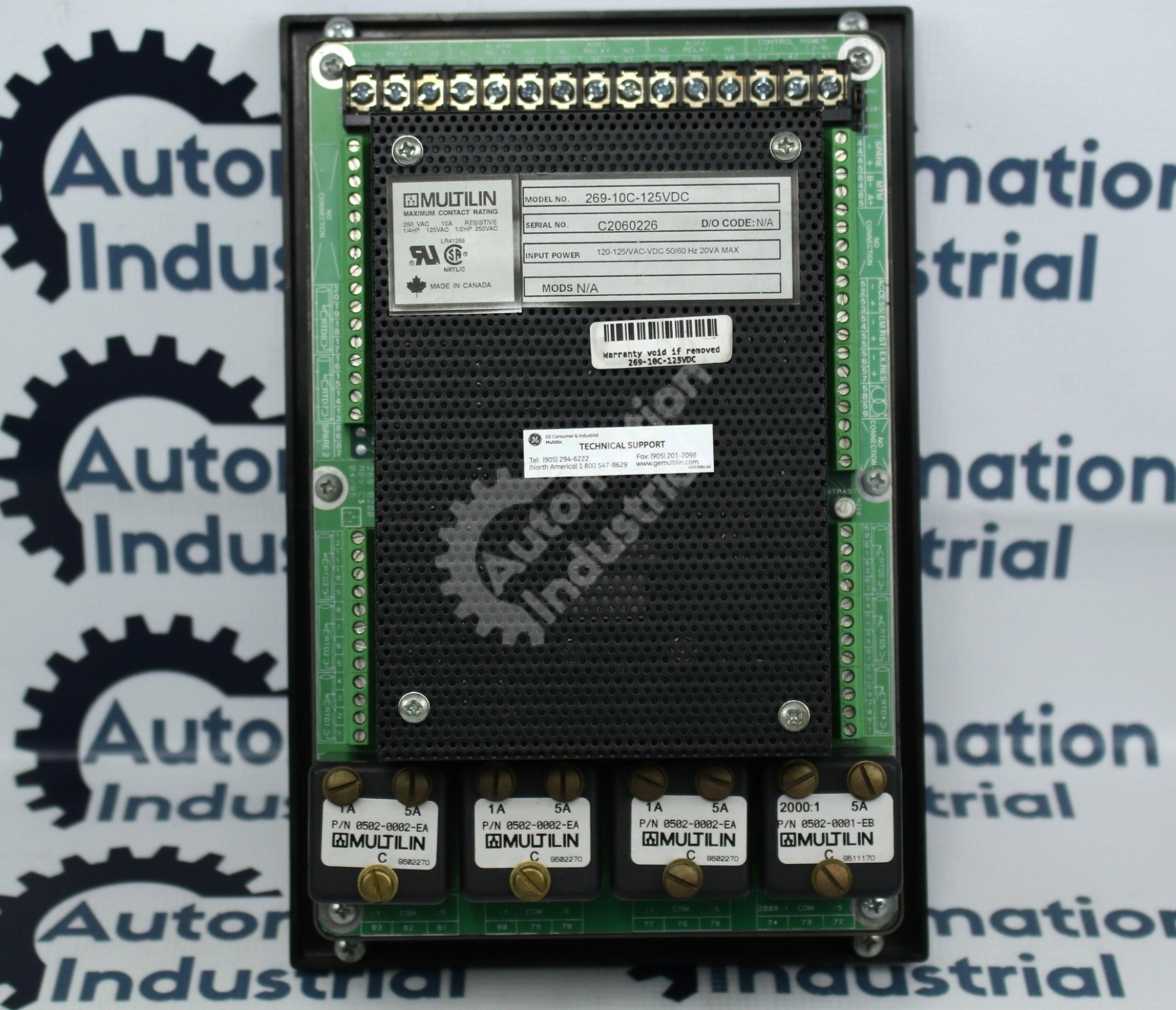 GE Multilin 269-10C-125VDC Motor Management Relay