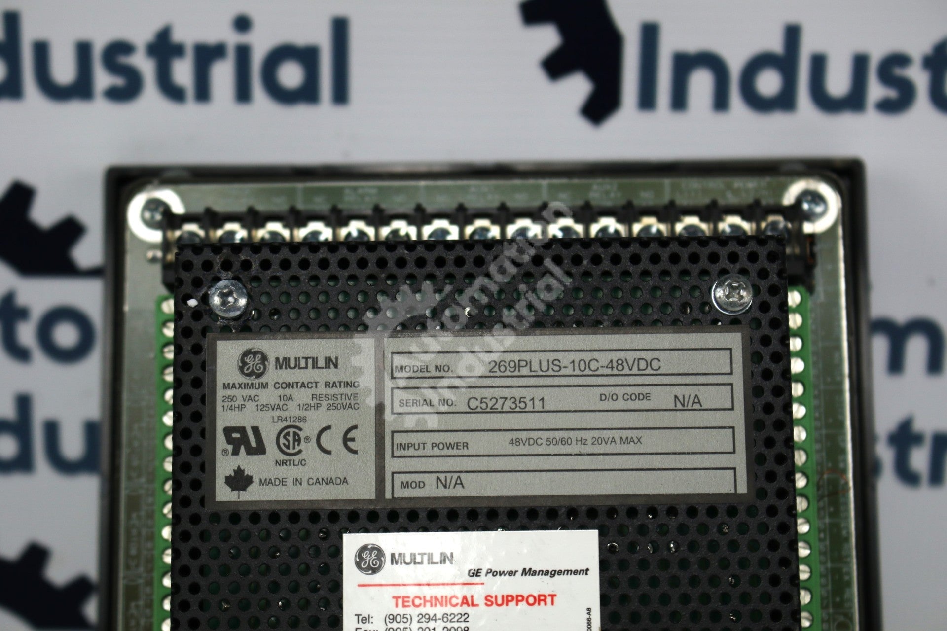 GE Multilin 269PLUS-10C-48VDC Motor Management Relay