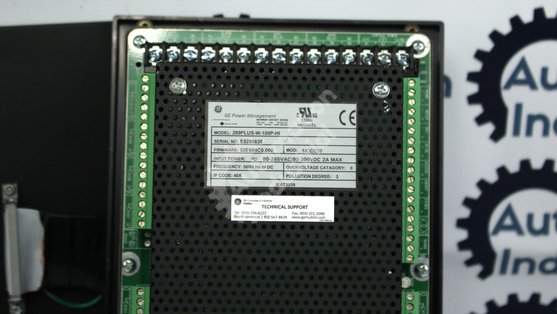 GE Multilin 269PLUS-W-100P-HI Motor Management Relay