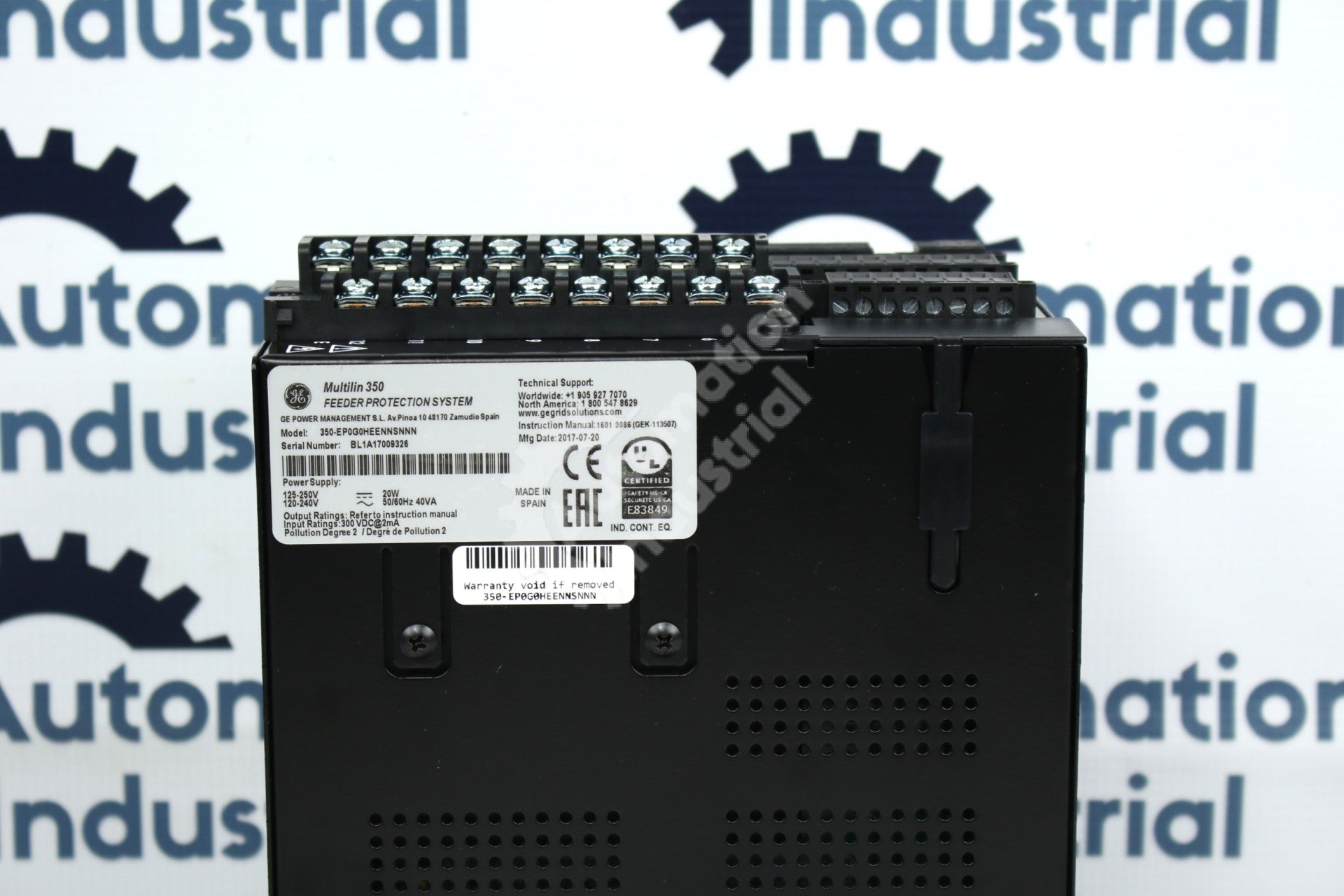 GE Multilin 350-E-P0-G0-H-E-E-N-N-SN-N-N Feeder Protection Relay NSFP