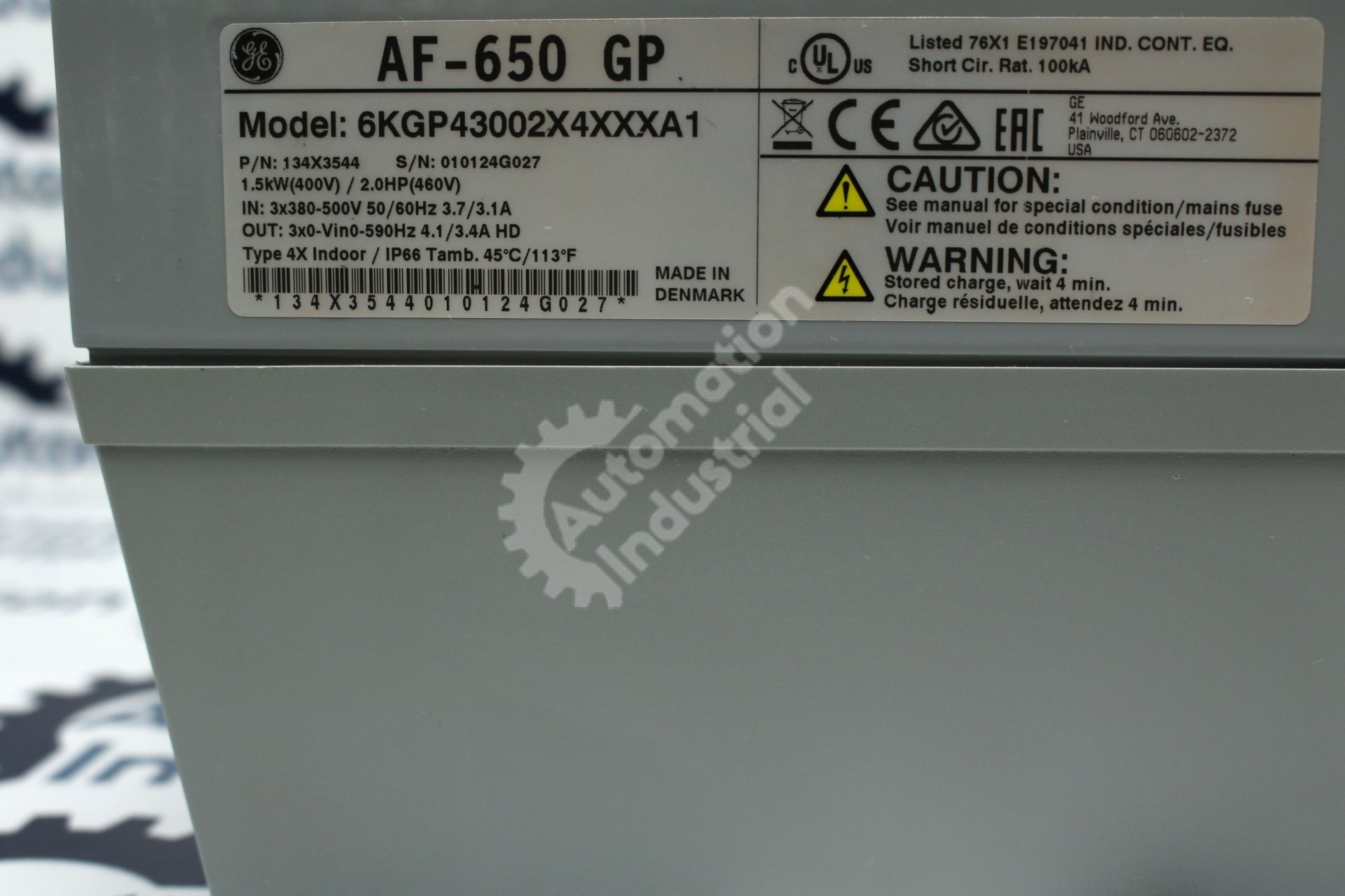 General Electric GE Fuji 6KGP43002X4XXXA1 2HP Drive