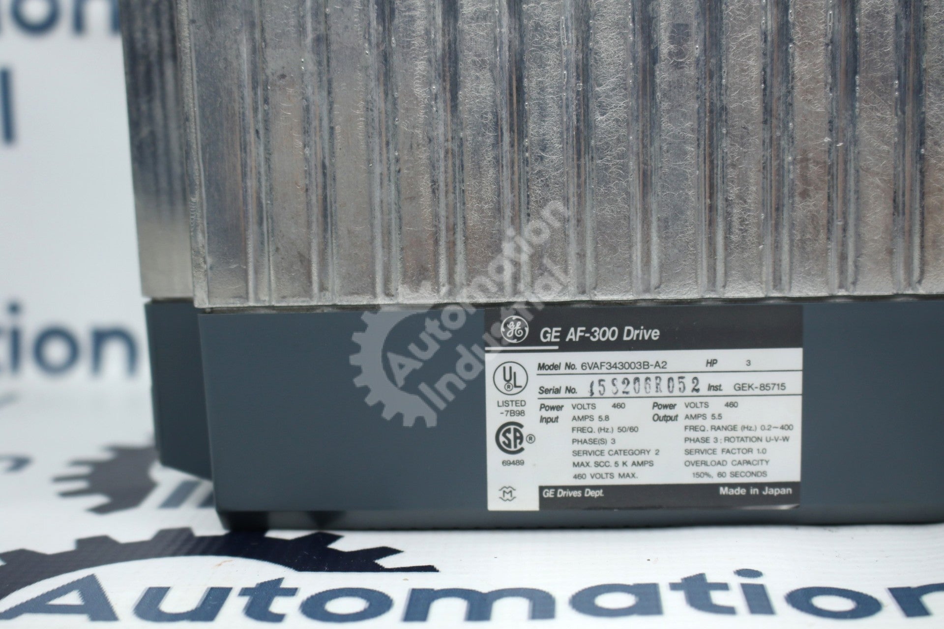 GE General Electric 6VAF343003B-A2 6VAF343003 B-A2 3HP Drive