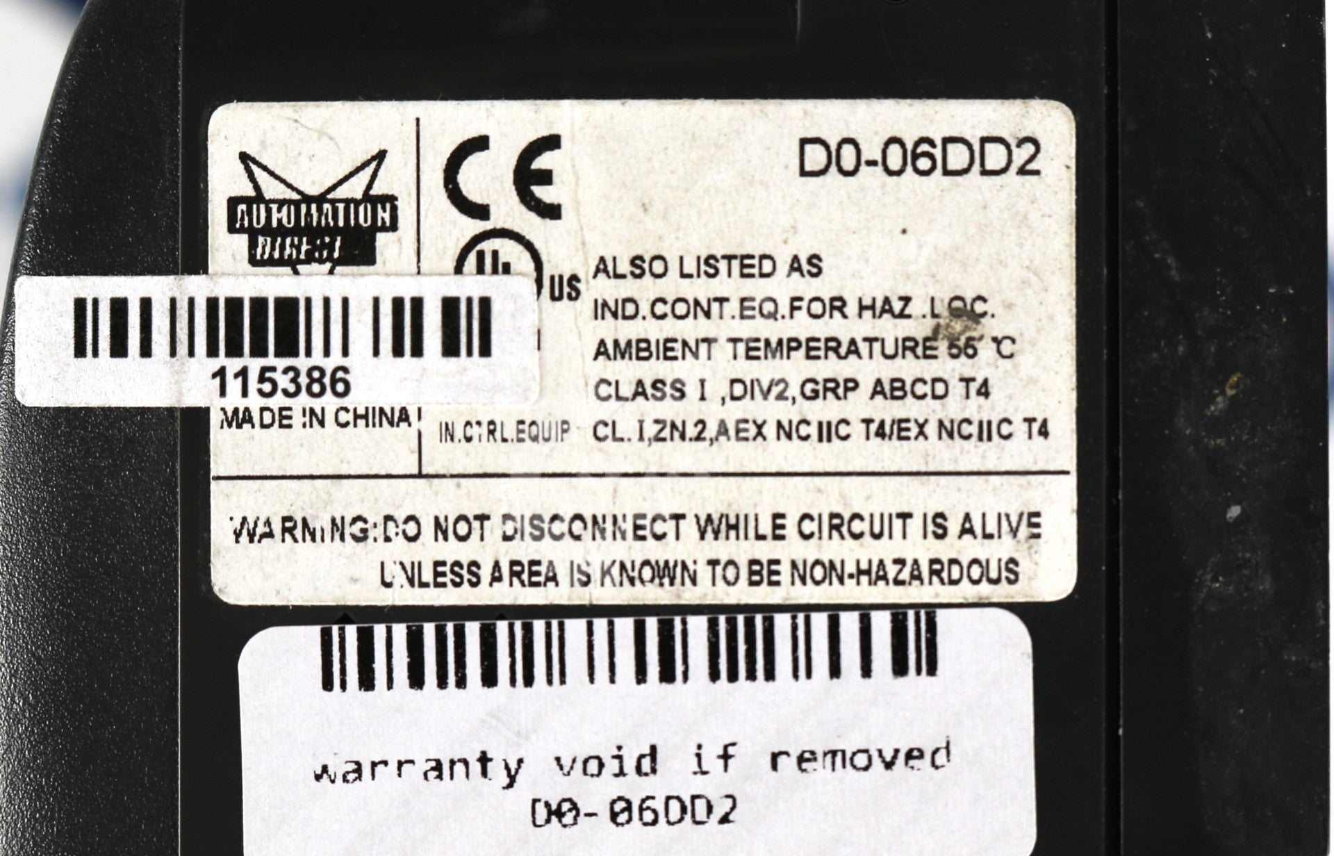 D0-06DD2 by Automation Direct 120-240VAC PLC 20 DC Input 16 Point Sourcing Output AC Power Supply DirectLOGIC 06