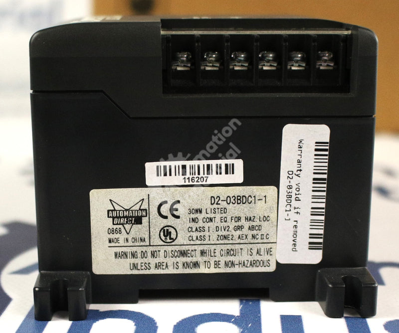 D2-03BDC1-1 by Automation Direct I/O Base w/Aux Output Power DirectLOGIC 205