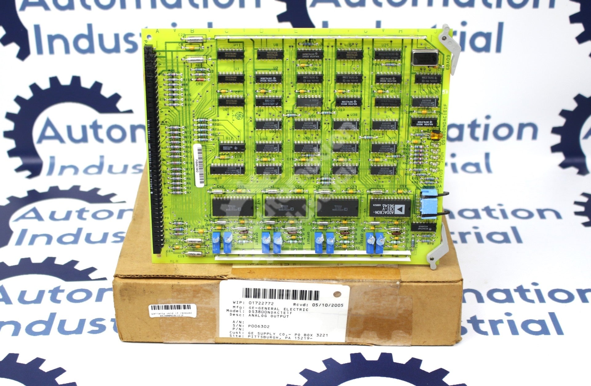 DS3800NDAC1E1F by GE General Electric DS3800NDAC Analog Output Board Mark IV NEW