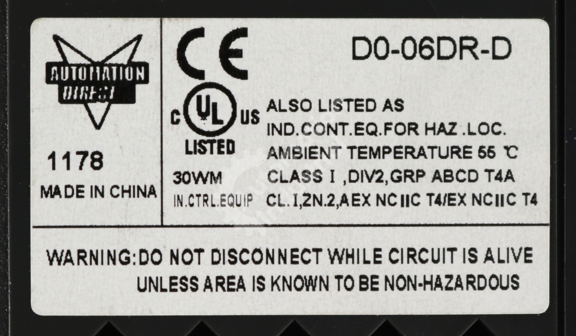 D0-06DR-D by Automation Direct PLC 12-24VDC 20 DC Input 16 Point Sourcing Output AC Power Supply DirectLOGIC 06